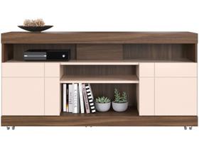 Rack Bancada para TV até 55 Polegadas 136cm Yara Nogueira Real/Off White - Colibri