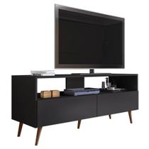 Rack Bancada Para TV até 55 Polegadas Preto - Vallisa Decor