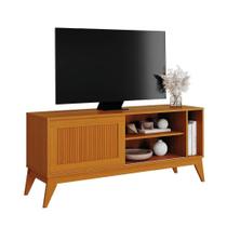 Rack Bancada Para Tv Até 55 Polegadas Ripado Cedro Aruba