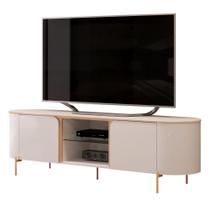 Rack Bancada Para Tv Até 65 Polegadas 1,80m 2 Portas Adem Off White