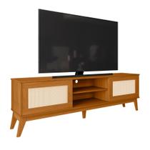 Rack Bancada Para TV Até 65 Polegadas 1,80m 2 Portas Com Tela Rattan Cedro Cairo EDN