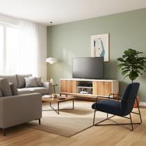 Rack Bancada Para Tv Até 72 Polegadas Tiger Marrom Caemmun