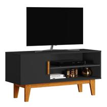 Rack Bancada para Tv de até 42" 1 Porta Dallen Preto/Naturale