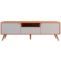 Rack Bancada Para Tv De Até 70 1 Porta 2 Gavetas Rivire 1.8 Jequitiba/off White