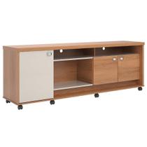 Rack Bancada Para Tv De Até 70 3 Portas Dalva Jequitiba/off White