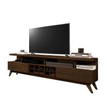 Rack Bancada Para Tvs 70 Polegadas Sala Estar Com Adega 2 Gavetas e Nicho 1.8 Vivare Wood - Cedro