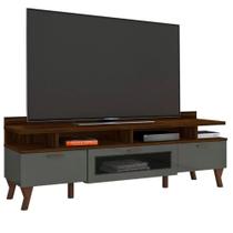 Rack Bancada para TVs até 65 Polegadas Arcade 1.6 Palisandro Cinza Régio Mobler Rack Bancada para TVs até 65 Polegadas Arcade 1.6 Palisandro Cinza Régio Mobler