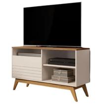 Rack Bancada Retrô TV Até 46 Polegadas Com 1 Porta e Nichos Wood Fenix Rack Bancada Retrô TV Até 46 Polegadas Com 1 Porta e Nichos Wood Fenix