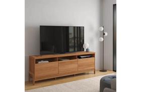 Rack Bancada Sala 190cm Para TV 75 Polegadas Elegance 1.90 Lukaliam Jequitiba