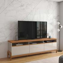 Rack Bancada Sala 214cm Para TV 75 Polegadas Elegance 2.14 Lukaliam Off White/Jequitiba Rack Bancada Sala 214cm Para TV 75 Polegadas Elegance 2.14 Lukaliam Off White/Jequitiba