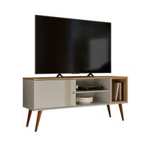 Rack Bancada Sala Estar TV Até 55 Polegadas 1 Porta de Correr 1 Prateleira 1 Nicho Pés C/ Regulagem Milão Rack Bancada Sala Estar TV Até 55 Polegadas 1 Porta de Correr 1 Prateleira 1 Nicho Pés C/ Regulagem Milão