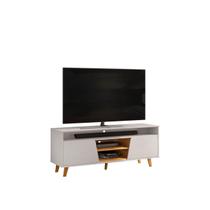 Rack Bancada Sala Estar TV Até 60 Polegadas 2 Portas 5 Pés Retrô 1 Prateleira Lana