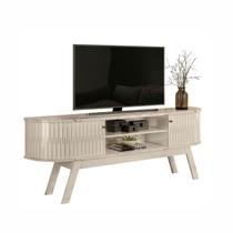 Rack Bancada Sala Estar TV Até 75 Polegadas 2 Portas De Correr 1 Prateleira 4 Pés Palito Valência Rack Bancada Sala Estar TV Até 75 Polegadas 2 Portas De Correr 1 Prateleira 4 Pés Palito Valência