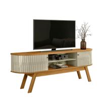Rack Bancada Sala Estar TV Até 75 Polegadas 2 Portas De Correr 1 Prateleira 4 Pés Palito Valência Rack Bancada Sala Estar TV Até 75 Polegadas 2 Portas De Correr 1 Prateleira 4 Pés Palito Valência