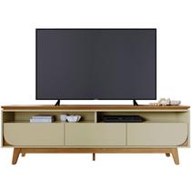 Rack Bancada Serena 3 Gavetas Para Tv de 75" Polegadas Cumaru/Opala