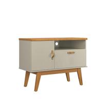 Rack / Bancada SI 90cm Estilo Retrô Para TV Até 32''' Cor Off White / Cinamomo