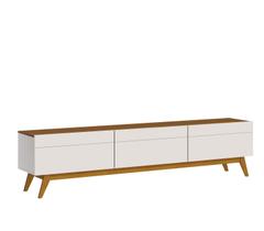 Rack Bancada Smart Estante Home Sala De Estar Tv 75 Polegadas 3 Gavetas Classic 1.80m Imcal