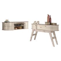 Rack Bancada Suspensa Modena Com Aparador Estoril Calacata Off White Madetec