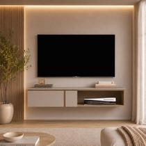 Rack Bancada Suspenso Tv 50 Polegadas 116cm Para Sala Flutuante Hanover Fendi Rack Bancada Suspenso Tv 50 Polegadas 116cm Para Sala Flutuante Hanover Fendi