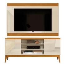 Rack Bancada Titan Com Painel Legacy New Para Tv Até 60 Polegadas 1,60m Off White / Madeirado Edn Off White / Madeirado