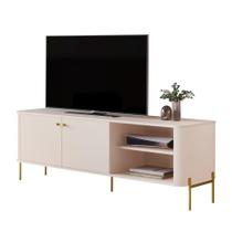 Rack Bancada Tucupí 140cm para TV até 60" com Pés de Metal