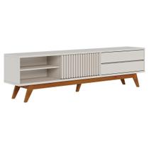 Rack Bancada Tv 75 Pol 200 Cm Veneza Off White Matte Colibri