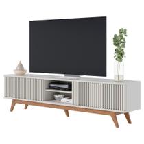 Rack Bancada Tv 75 Pol 218 Cm 4 Portas Fortaleza Off White Matte Colibri Rack Bancada Tv 75 Pol 218 Cm 4 Portas Fortaleza Off White Matte Colibri