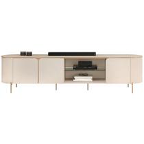Rack Bancada Tv 75 Pol 241 cm MDF Ariana Off White Dj Moveis