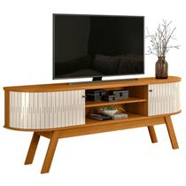 Rack Bancada Tv 75 Pol 2P 183 cm Valencia Cinamomo Off White MADETEC Rack Bancada Tv 75 Pol 2P 183 cm Valencia Cinamomo Off White MADETEC
