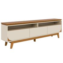 Rack Bancada Tv 75 Pol 3G 200 cm Selene Cinamomo Off White MADETEC Rack Bancada Tv 75 Pol 3G 200 cm Selene Cinamomo Off White MADETEC
