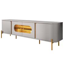 Rack Bancada Tv 75 Pol Organico 180 Cm Juquehy Off White Cinamomo Bechara