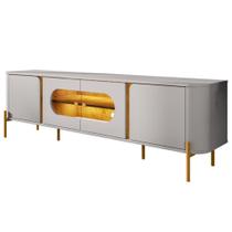 Rack Bancada Tv 75 Pol Organico 180 Cm Juquehy Off White Naturalle Bechara Off White Naturalle