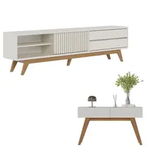 Rack Bancada Veneza com Aparador Noronha Off White Matte - Colibri