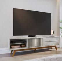 Rack Bancada Veneza com Portas Deslizantes e 02 Gavetas Off White Matte - Colibri Rack Bancada Veneza com Portas Deslizantes e 02 Gavetas Off White Matte - Colibri