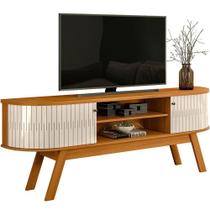 Rack Bancada Venezza 2 Portas Para Tv De 75 Polegadas Cinamomo/off White