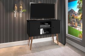 Rack / Bancada VI Modelo Retrô Para TV Até 40'' Cor Preto Rack / Bancada VI Modelo Retrô Para TV Até 40'' Cor Preto