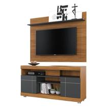 Rack Bancada Yara e Painel para TV Maia Noce MIlano Preto Acetinado Colibri Rack Bancada Yara e Painel para TV Maia Noce MIlano Preto Acetinado Colibri
