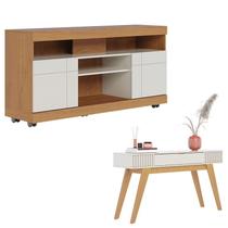 Rack Bancada Yara Freijó Off White com Aparador para Sala Riviera Off White Colibri Rack Bancada Yara Freijó Off White com Aparador para Sala Riviera Off White Colibri