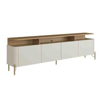Rack Bend 220 cm Louro/Luna Pés Dourados Incolar Rack Bend 220 cm Louro/Luna Pés Dourados Incolar