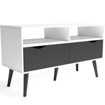 Rack Branco/Preto 117x39x57 cm
