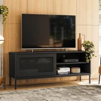 Rack Buriti 1 PT Preto 135 cm Rack Buriti 1 PT Preto 135 cm