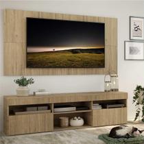 Rack c/ Painel e Suporte TV 65" 2 portas Londres Multimóveis Rustic