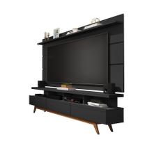 Rack C/ Painel Vivare 1.8 Wood Black-Germai Móveis