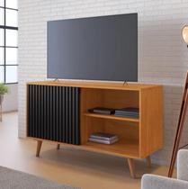 Rack Carinho Para Tv Até 43" JCM Movelaria - Cinamomo/Preto Rack Carinho Para Tv Até 43" JCM Movelaria - Cinamomo/Preto