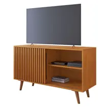 Rack Carinho para TV até 43 Polegadas Portas Ripada JCM Movelaria Cinamomo