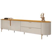 Rack Celine para TV até 75 Polegadas 2 Portas 2 Gavetas DJ Cor Bali Cedro