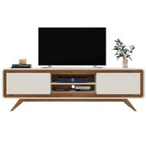 Rack Channel 220cm para TV até 65 Polegadas 2 Portas Fabrimóveis Cor Off White Nature