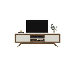 Rack Channel Nature/Off White - Fabri Móveis