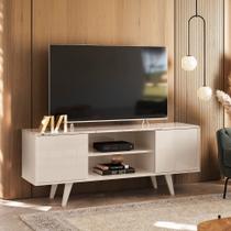Rack chão Bancada Lisboa Calacata / Off White p/ TV até 55” Rack chão Bancada Lisboa Calacata / Off White p/ TV até 55”