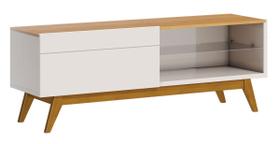 Rack Classic 1G 1.4 Off White com Nature - Imcal Móveis